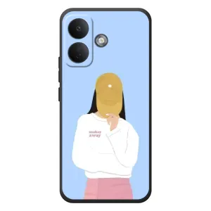 Силиконовый Чехол на Xiaomi Poco X8 с картинкой Стильных Девушек (Желтая кепка)