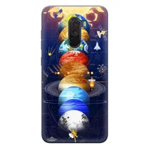 Чехол (ТПУ) с планетами на Xiaomi POCO F1 (Арт планети)