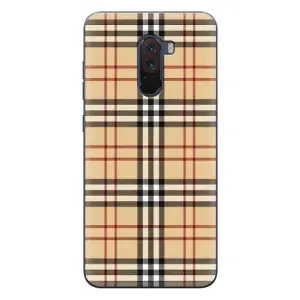 Чехол с Брендами одежды на Сяоми Поко Ф1 (Burberry стиль)