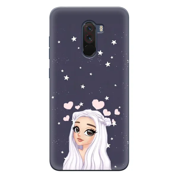 Чехол с рисунком «Девушка и сердечки» для Xiaomi POCO F1 Чехол с рисунком «Девушка и сердечки» для Xiaomi POCO F1