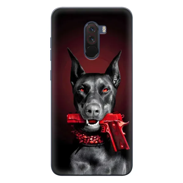 Чехол с рисунком «Доберман злой» для Xiaomi POCO F1 Чехол с рисунком «Доберман злой» для Xiaomi POCO F1