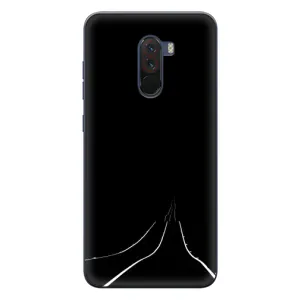Чехол с картинками на черном фоне для Xiaomi POCO F1 (Дорога)