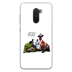 Чехлы для Xiaomi POCO F1 (Для Христиан) (Иисус супергерой)