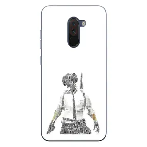 Силиконовый чехол с картинкой "Герой Pubg" на Xiaomi POCO F1 (Из букв)