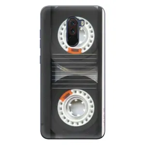 Чехол с Прикольным принтом на Xiaomi POCO F1 (Кассета магнитофона)