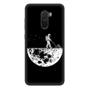 Силиконовый Чехол с принтом "Космонавты" на Xiaomi POCO F1 (Космонавт)
