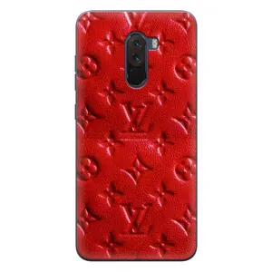 Текстурний Чохол Louis Vuitton для Сяомі Поко Ф1 (Червоний ЛВ)