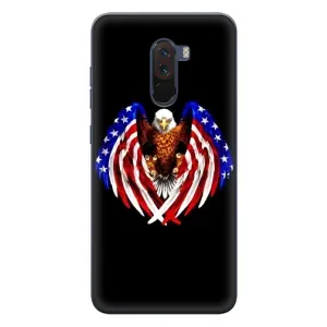 Чехол Флаг USA для Xiaomi POCO F1 (Крылья США)