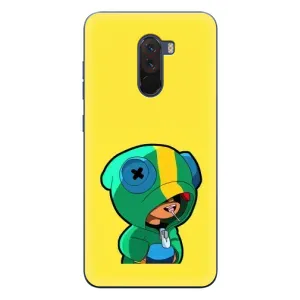 Чехол Бравл Старс для Xiaomi POCO F1 (Леон (LEON))
