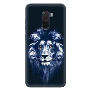 Чохол з картинкою на Xiaomi POCO F1 (Лев – синій)