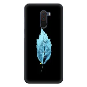 Чехол с картинками на черном фоне для Xiaomi POCO F1 (Листочек)