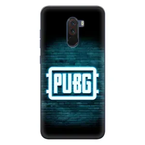 Чехол (TPU) с картинкой "Лого Пабг" на Сяоми Поко Ф1 (Лого PUBG)