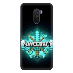 Чехол майнкрафт для Xiaomi POCO F1 (MineCraft 2)