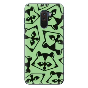 Силіконовий Чохол з Энотами на Xiaomi POCO F1 (Мордочки Єнота)