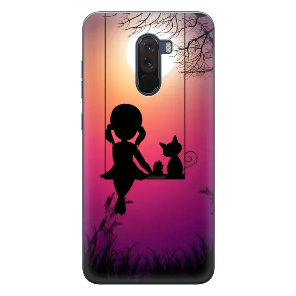 Чехол с рисунком «На качели» для Xiaomi POCO F1 Чехол с рисунком «На качели» для Xiaomi POCO F1