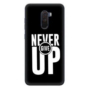 Силіконовый Чохол на Xiaomi POCO F1 з картинкою НАЙК (Never Give UP)