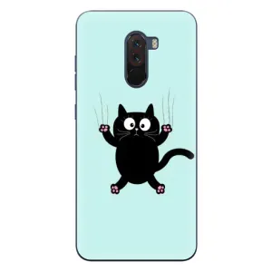 Силіконовий чохол з котиком для Xiaomi POCO F1 (Падаючий кіт)