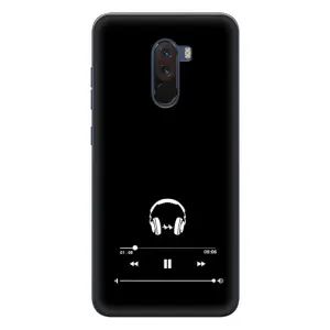 Чехол с картинками на черном фоне для Xiaomi POCO F1 (Плеер)