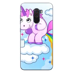 Чехол Unicorn на Xiaomi POCO F1 (Радуга единорожка)