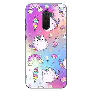 Чехол Unicorn на Xiaomi POCO F1 (Радуга и Единорог)