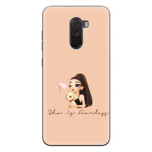 Силіконовый Чохол на Xiaomi POCO F1 з картинкой Модных девушек (З собакою)