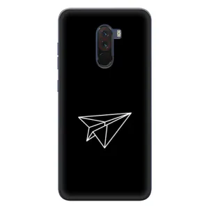 Чехол с картинками на черном фоне для Xiaomi POCO F1 (Самолетик)