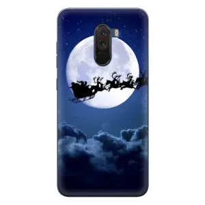 Чехол Санта Клаус для Xiaomi POCO F1 (Санта - луна)