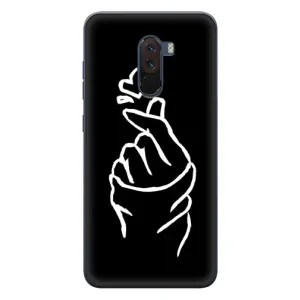 Чохол (Знак сердечка) для Xiaomi POCO F1 (Сердечко на чорному)