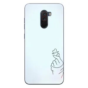 Чохол (Знак сердечка) для Xiaomi POCO F1 (Сердечко на блакитному)
