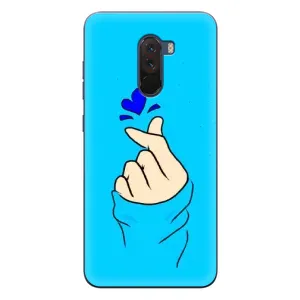 Чохол (Знак сердечка) для Xiaomi POCO F1 (Сердечко на синоьому)