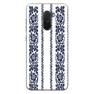 Силіконовый Чохол на Xiaomi POCO F1 з картинкой Вишиванки (Синя вишиванка)