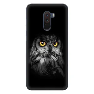 Чохли з принтом СОВИ для Xiaomi POCO F1 (Сова на чорному)