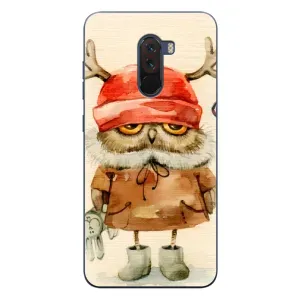 Чохли з принтом СОВИ для Xiaomi POCO F1 (Сова у шапці)