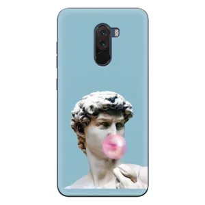 Бампер с принтом Мемы для Xiaomi POCO F1 (Статуя Давида)