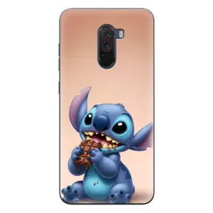Чехол с рисунком Стич для Xiaomi POCO F1 (Стич с шоколадом)