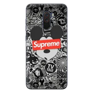 Чехол с Брендами одежды на Сяоми Поко Ф1 (Supreme Маус)