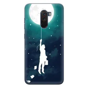 Чехол (ТПУ) с планетами на Xiaomi POCO F1 (To The moon)