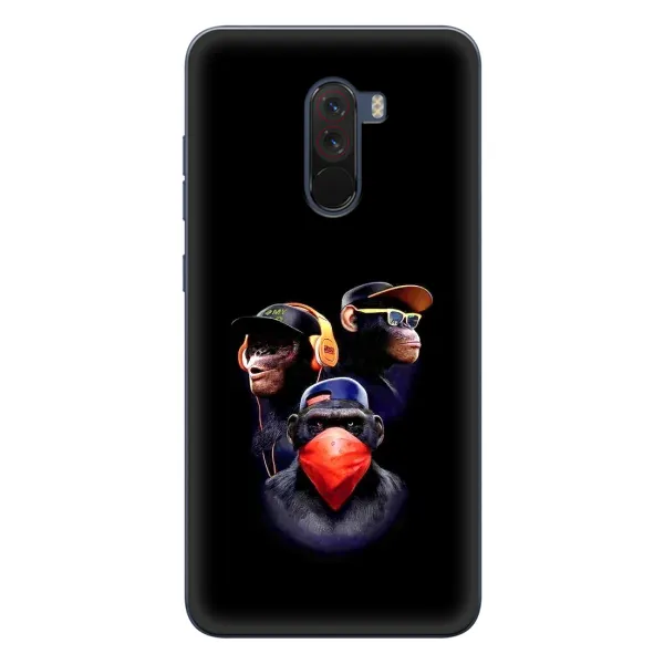Чехол с рисунком «Три обезьяны» для Xiaomi POCO F1 Чехол с рисунком «Три обезьяны» для Xiaomi POCO F1