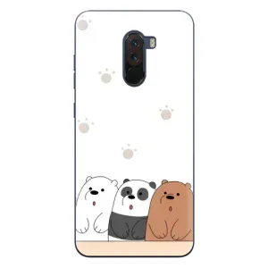 Чохли з зображенням різних тварин на Xiaomi POCO F1 (Здивовані ведмедики)