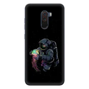 Силиконовый Чехол с принтом "Космонавты" на Xiaomi POCO F1 (В руках земля)