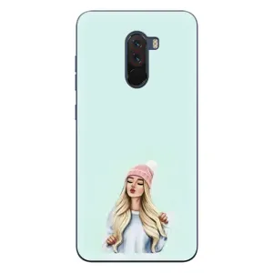 Силіконовый Чохол на Xiaomi POCO F1 з картинкой Модных девушек (В шапці)