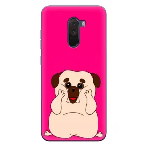 Чохол (ТПУ) Милі песики для Xiaomi POCO F1 (Веселий Мопсік)