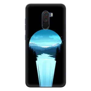 Летний Чехол на Xiaomi POCO F1 (Синий Водопад)