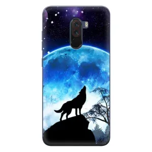 Чохол з Вовком на Xiaomi POCO F1 (Виє на місяць)