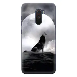 Чохол з Вовком на Xiaomi POCO F1 (Вовк і місяць)