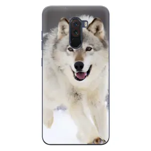 Чохол з Вовком на Xiaomi POCO F1 (Вовк біжить по снігу)