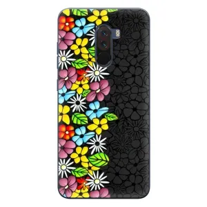 Чехол с Цветами для Xiaomi POCO F1 (Яркие цветы)