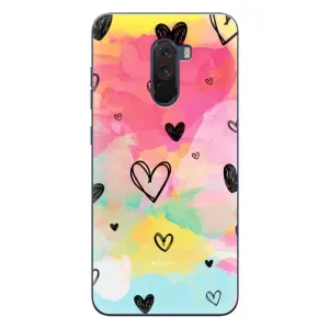 Чохли з тематикою "Маленькі Сердчеки" на Xiaomi POCO F1 (Яскраві серця)
