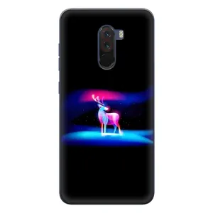 Силіконовий бампер з картинкою звірів для Xiaomi POCO F1 (Яскравий олень)