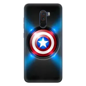 Чохол с Щітом Капітана Америки на Xiaomi POCO F1 (Яскраий Щит Капітана)